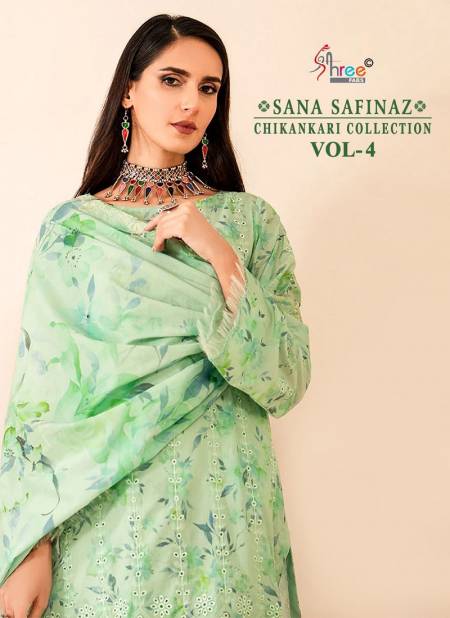 Sana Safinaz Chikankari collection Vol 4 By Shree Cotton Pakistani Suits Catalog
 Catalog